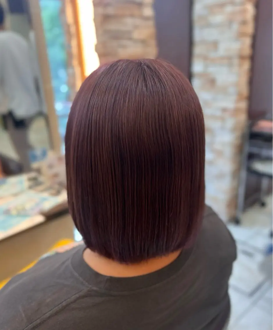 ショート カラー ラベンダーカラー ラベンダーピンク ピンクカラー Luana .Rioneのマツエク・マツパデザイン