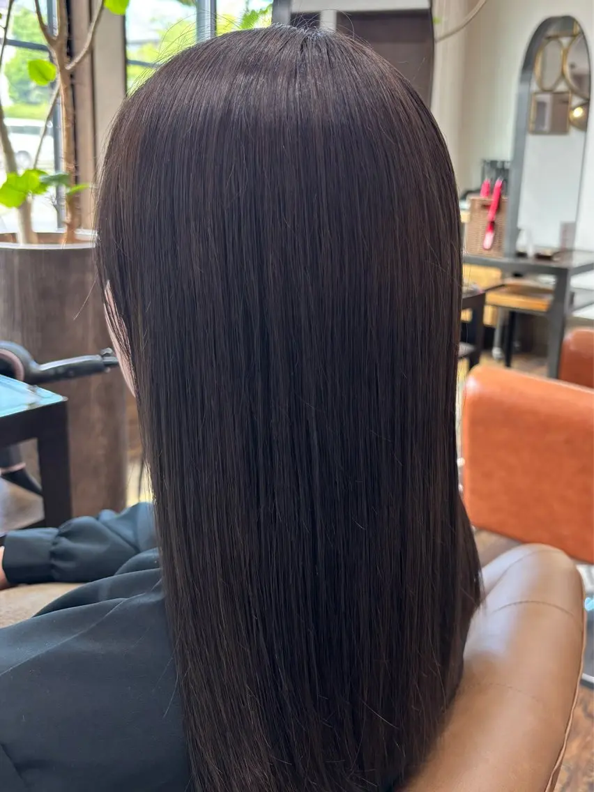 ロング ヘアカラー 對比地 茜のヘアスタイル