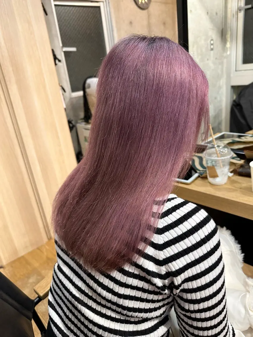 ロング カラー アディクシーカラー ブリーチ ケアブリーチ ダブルカラー イヤリングカラー DAIKIベージュ 🍂レイヤーカットのヘアスタイル