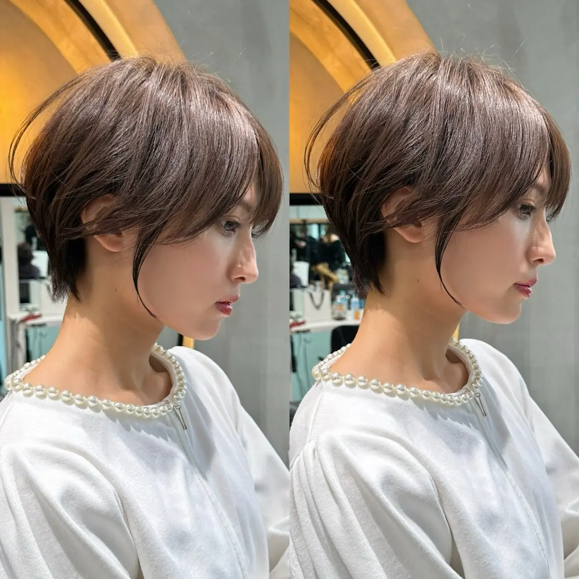 ショート ショートヘア 小顔カット カット ヘアカラー トリートメント ヘッドスパ 縮毛矯正/レイヤー taiga🐯のヘアスタイル