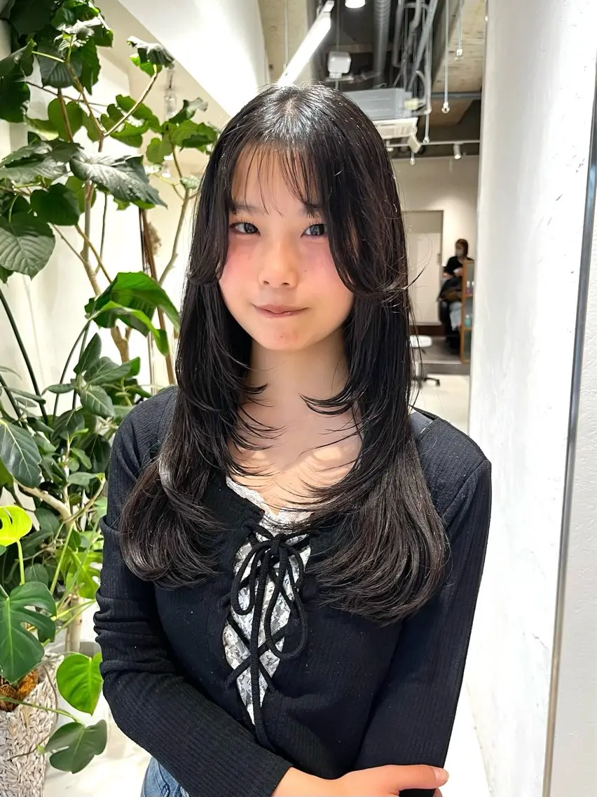 ロング カラー レイヤーカット カット ヘアカラー トリートメント レイヤーカット/ブラ ウンカラー/河野凜のヘアスタイル
