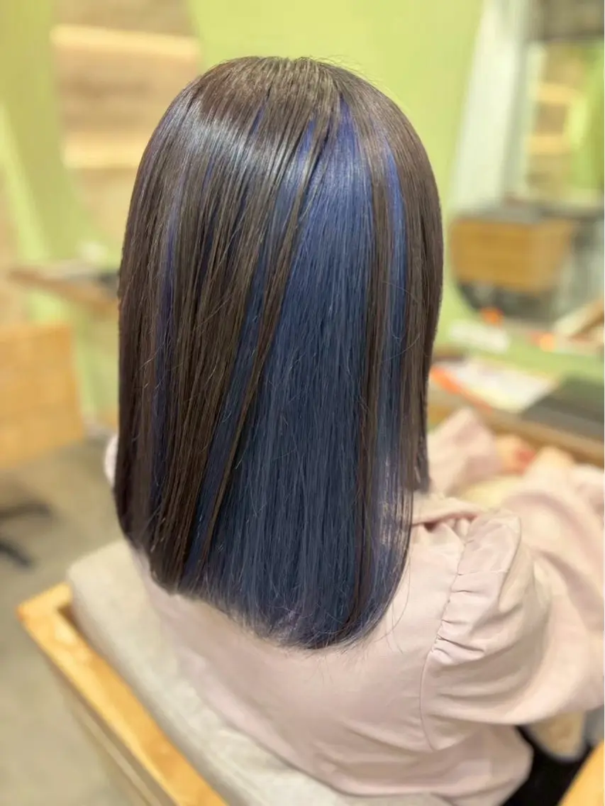 セミロング カラー ヘアカラー トリートメント 池袋/艶カラー✖️ ☘️DEMURAのヘアスタイル
