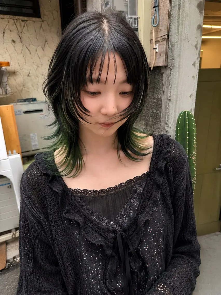 ショート カラー スダユーヤ 💫推しカラーウルフのヘアスタイル