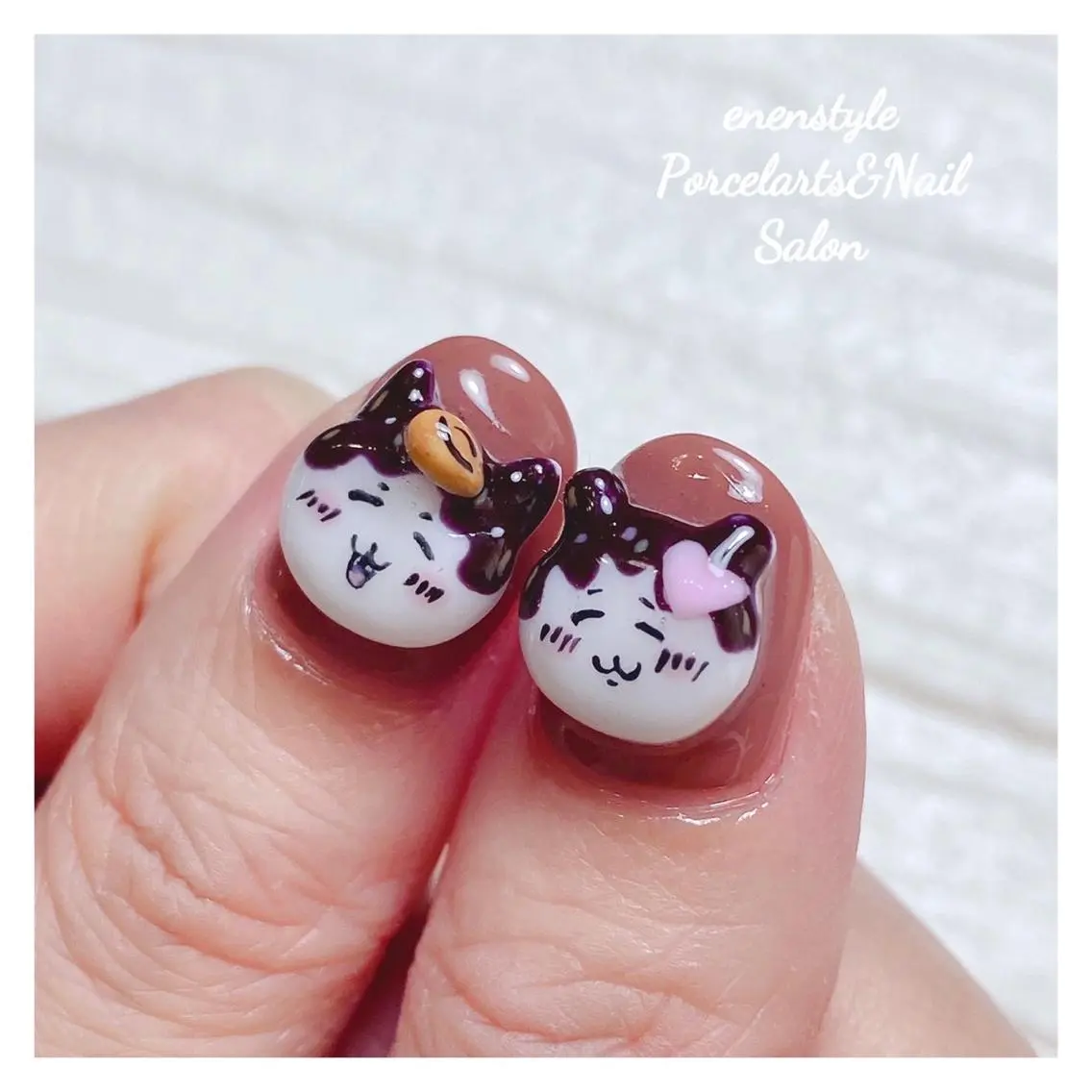 ミディアム ネイル 🐾enen style 🐾のネイルデザイン