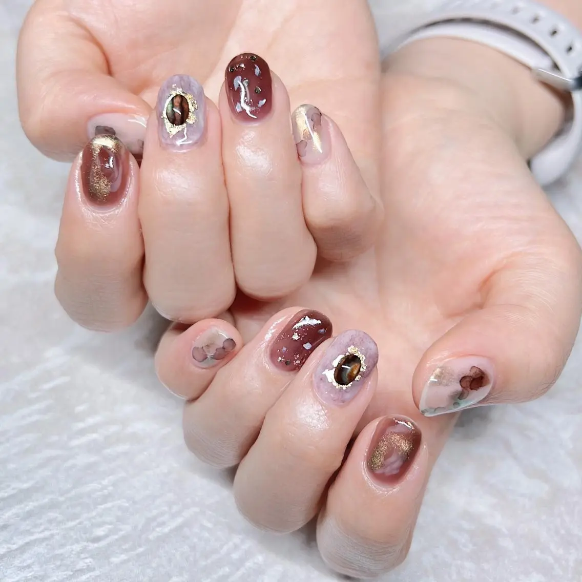 ネイル ニュアンスネイル ショートネイル gemickle nailのネイルデザイン