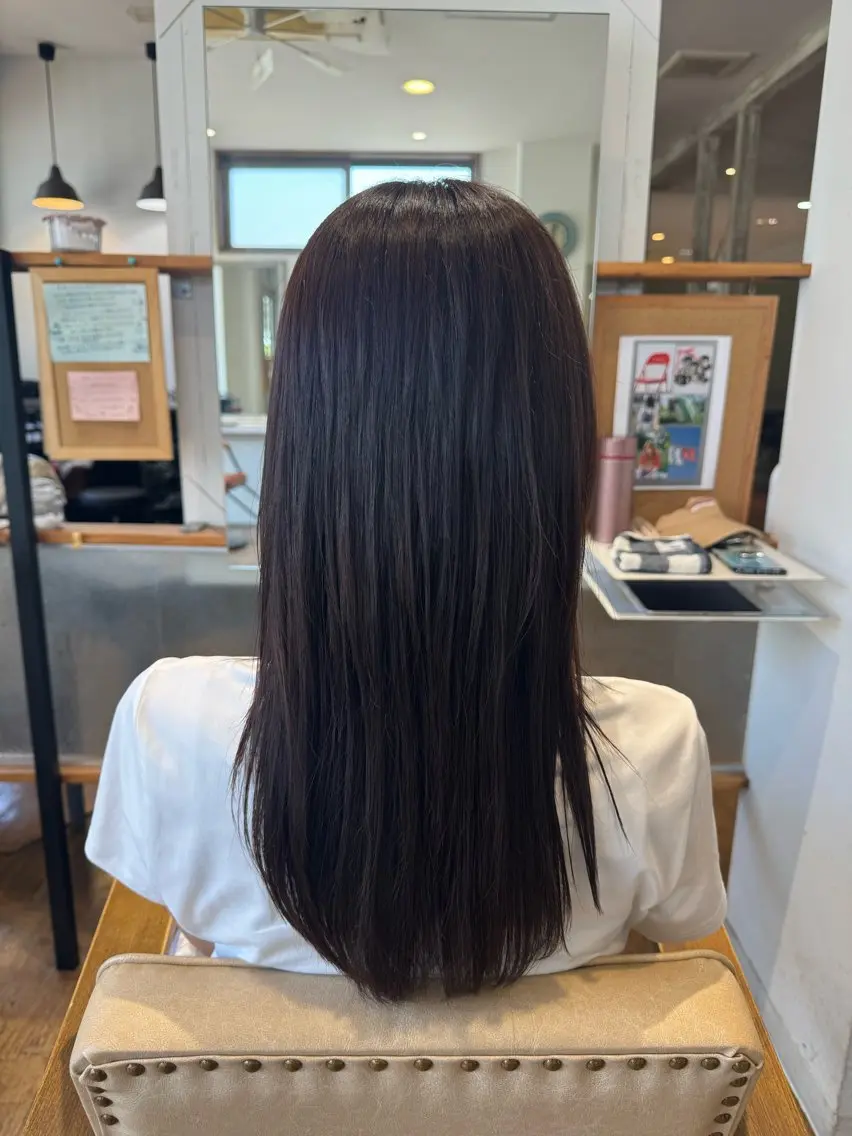 ロング カラー ブラウンカラー 小澤 真帆のヘアスタイル