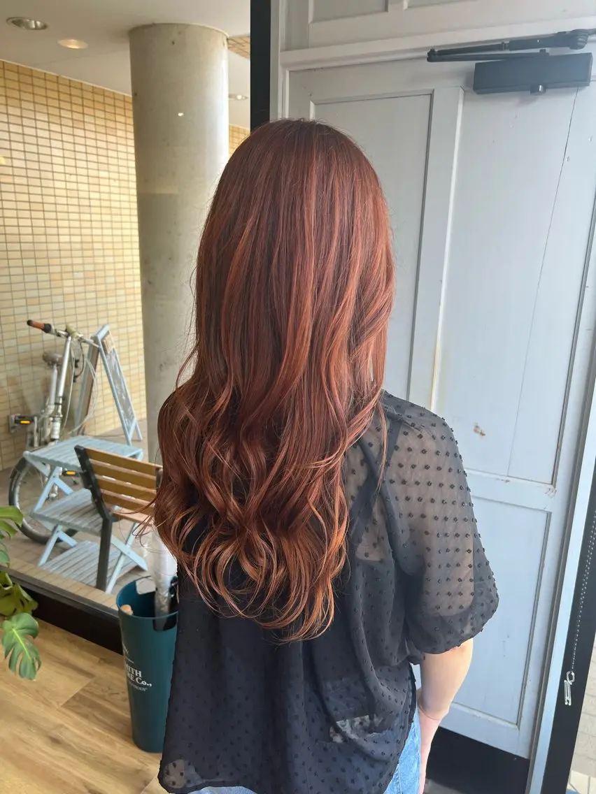 ロング カラー カット ヘアカラー トリートメント 堀 望美のヘアスタイル
