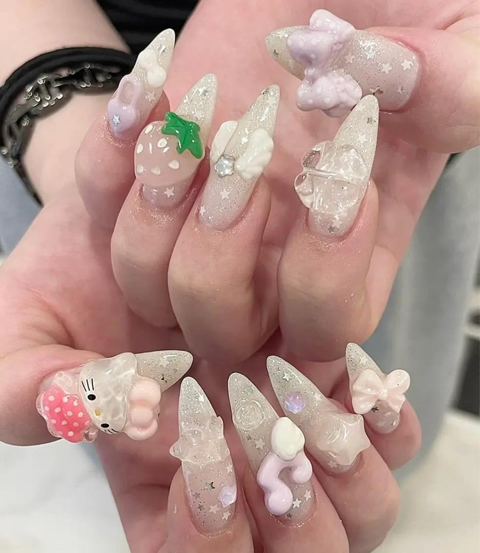 ネイル アートネイル フラワーネイル フレンチネイル ジェルネイル グラデーション ハンドネイル Ryu Nail NekoChanのネイルデザイン