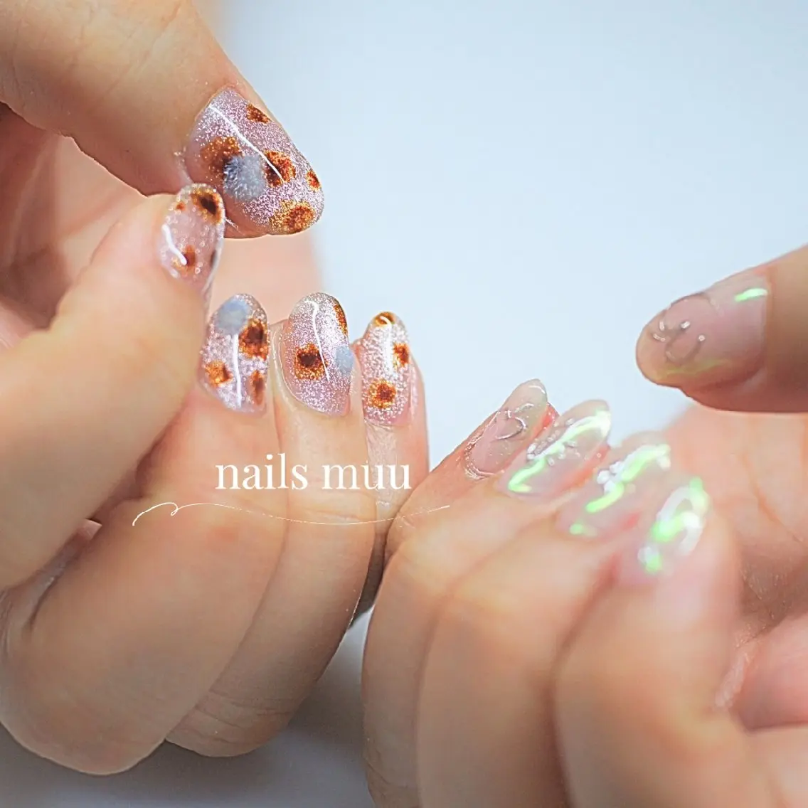 ネイル マグネットネイル ニュアンスネイル 冬ネイル nails muu まゆのネイルデザイン