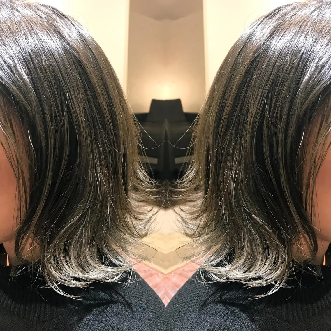 ミディアム カラー シールエクステ⭐️ オオミタクヤのヘアスタイル
