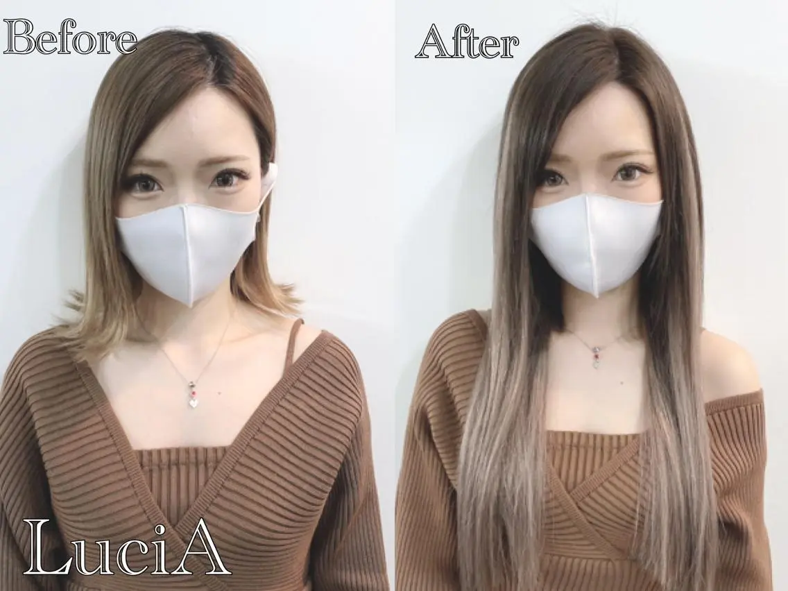 ロング カラー ヘアアレンジ エクステ トリートメント LuciA/エクステ カラー7:30〜のヘアスタイル