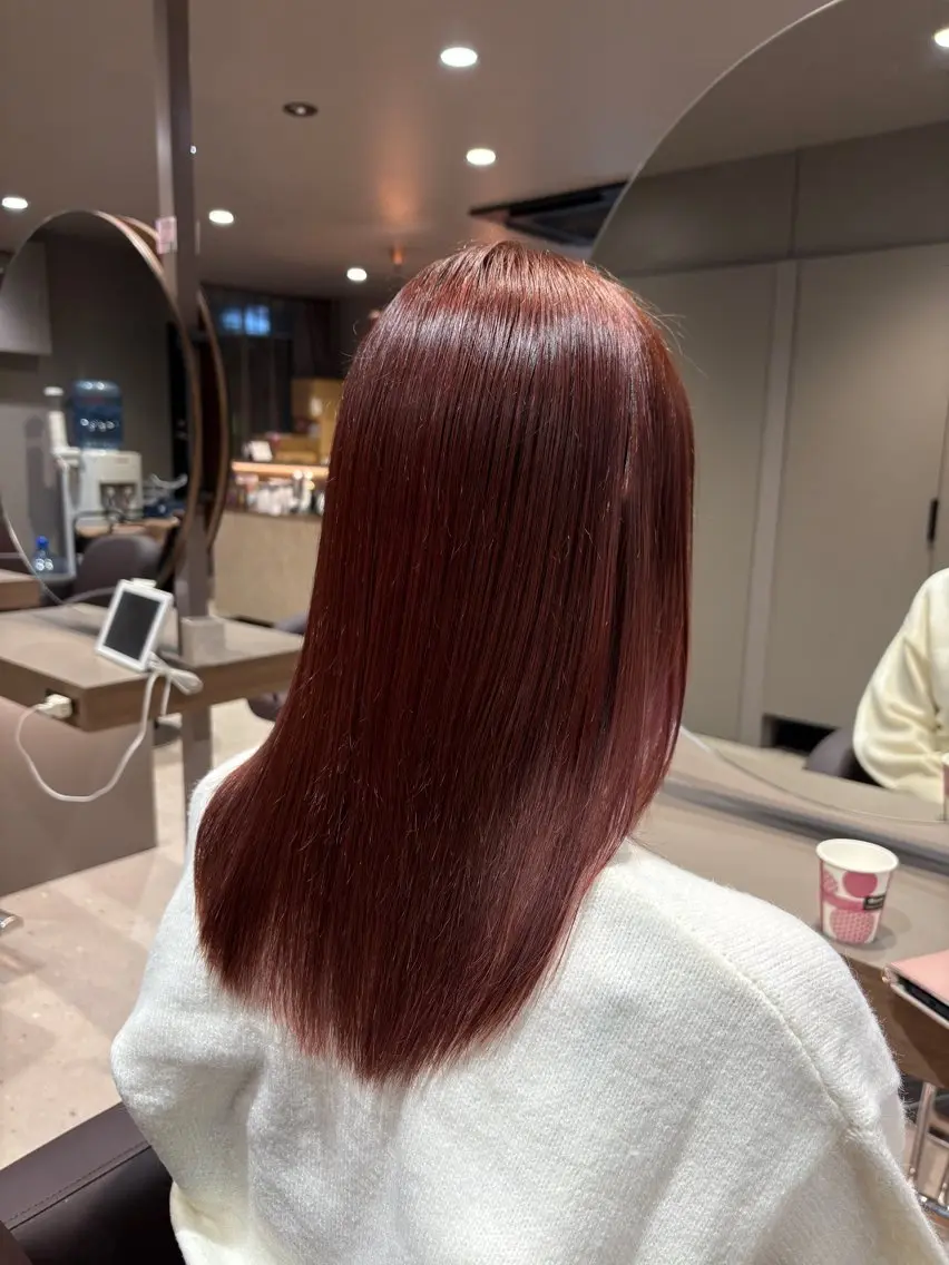 セミロング ヘアカラー 🫧つや髪🫧 玉城ひなた🫧のヘアスタイル