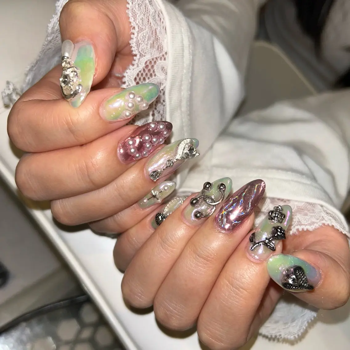 ネイル アートネイル 持ち込み Amys nail ハナのネイルデザイン