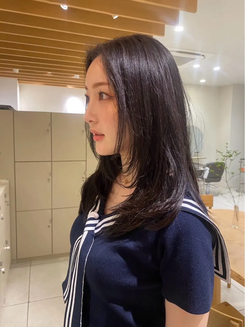 ミディアム カラー ヘアカラー ナイトウ コトのヘアスタイル