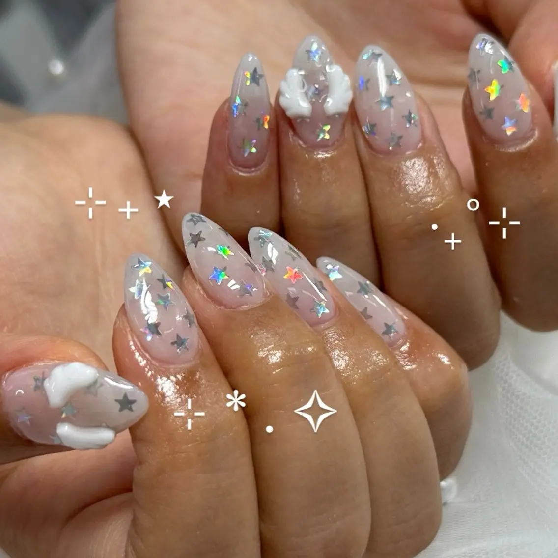 ネイル ホログラムネイル ハンドネイル WOLTOKYO渋谷 yunaのネイルデザイン