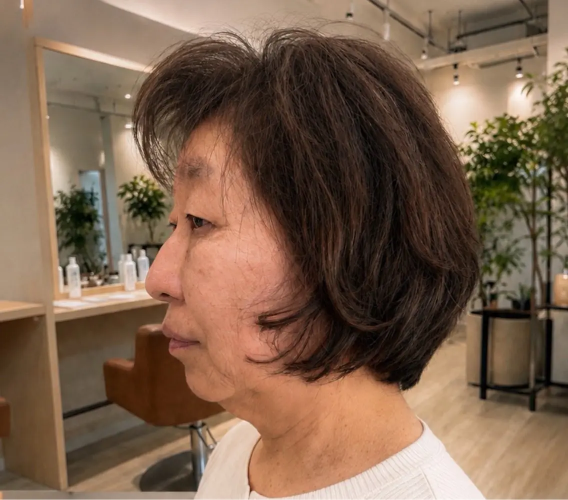 ミディアム 菊池 よしえのヘアスタイル