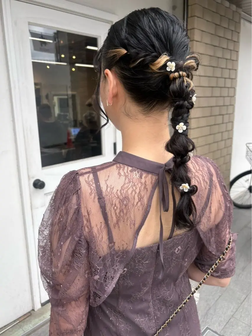 ロング ヘアアレンジ ヘアセット 美髪× ヘアセット✨Araiのヘアスタイル