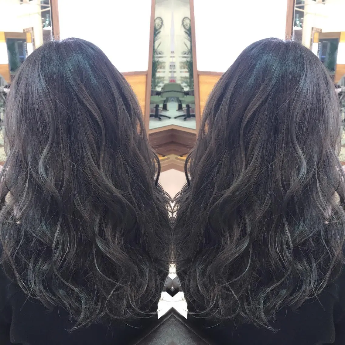 ロング カラー ハイライトカラー イルミナカラー ハイライト 青木 茂樹⭐️ 透明感カラーのヘアスタイル