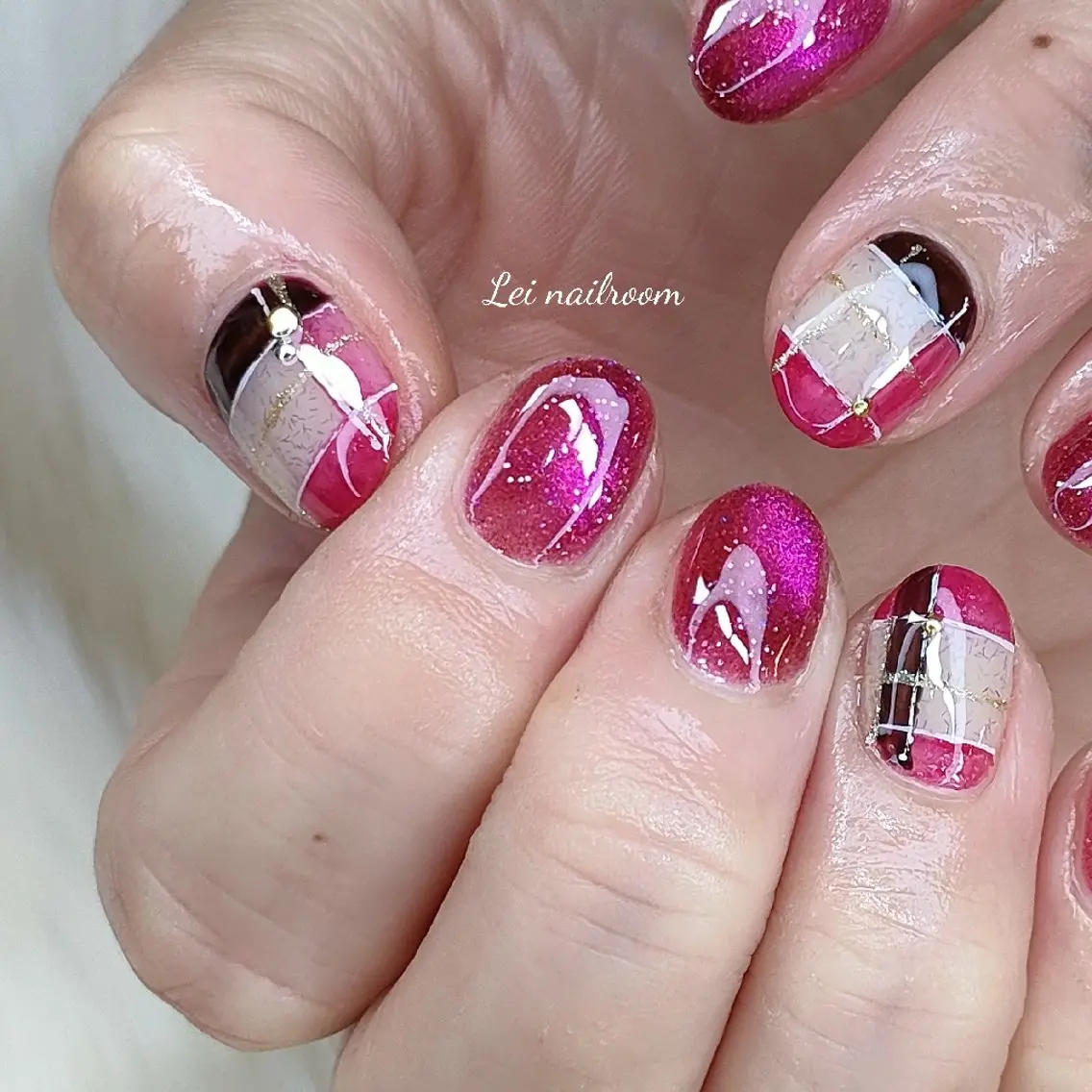 ネイル アートネイル マグネットネイル lei🌼 nailroomのネイルデザイン