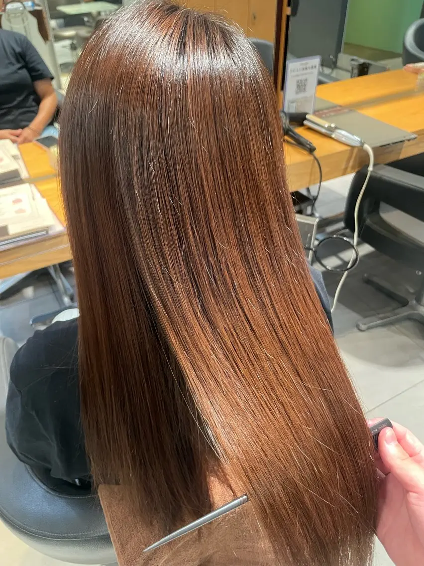 ロング カラー ベージュカラー ブラウンカラー ブラウンベージュ 透明感カラー ヘアカラー ヘアセット Lee京橋/ shomaのヘアスタイル