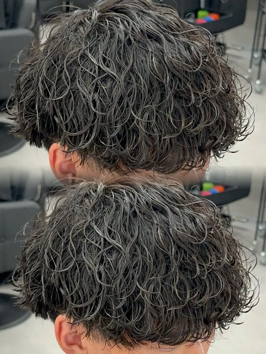 カラー パーマ メンズ 波巻きパーマ カット パーマ 札幌メンズ指名 No. 1/光👑のヘアスタイル