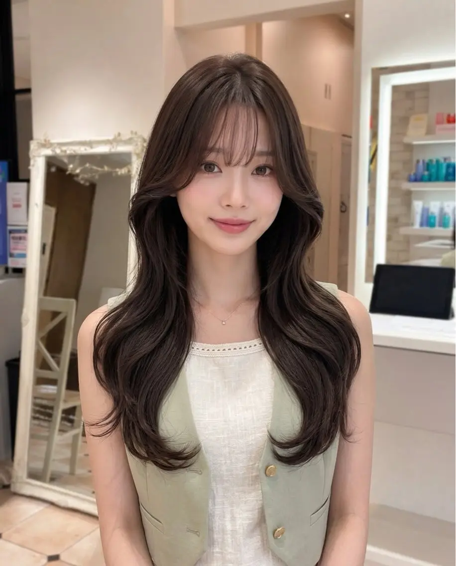 ロング くびれヘア ロング カット ヘアカラー トリートメント 新宿/レイヤー/ amu🫧のヘアスタイル