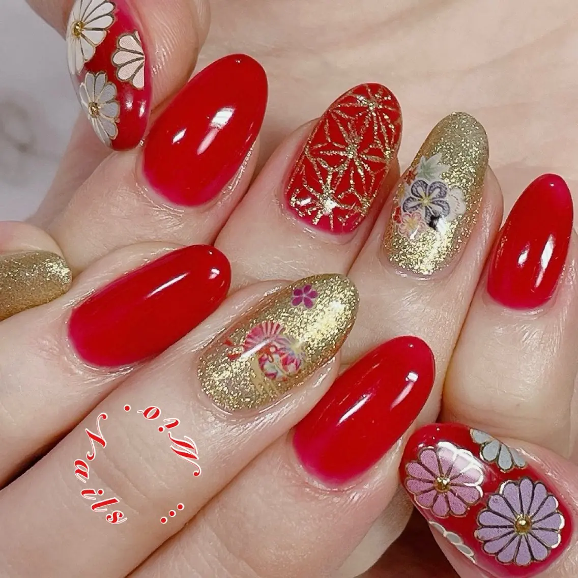 ネイル 成人式 .Nails Mio 赤羽西ネイルサロンのネイルデザイン