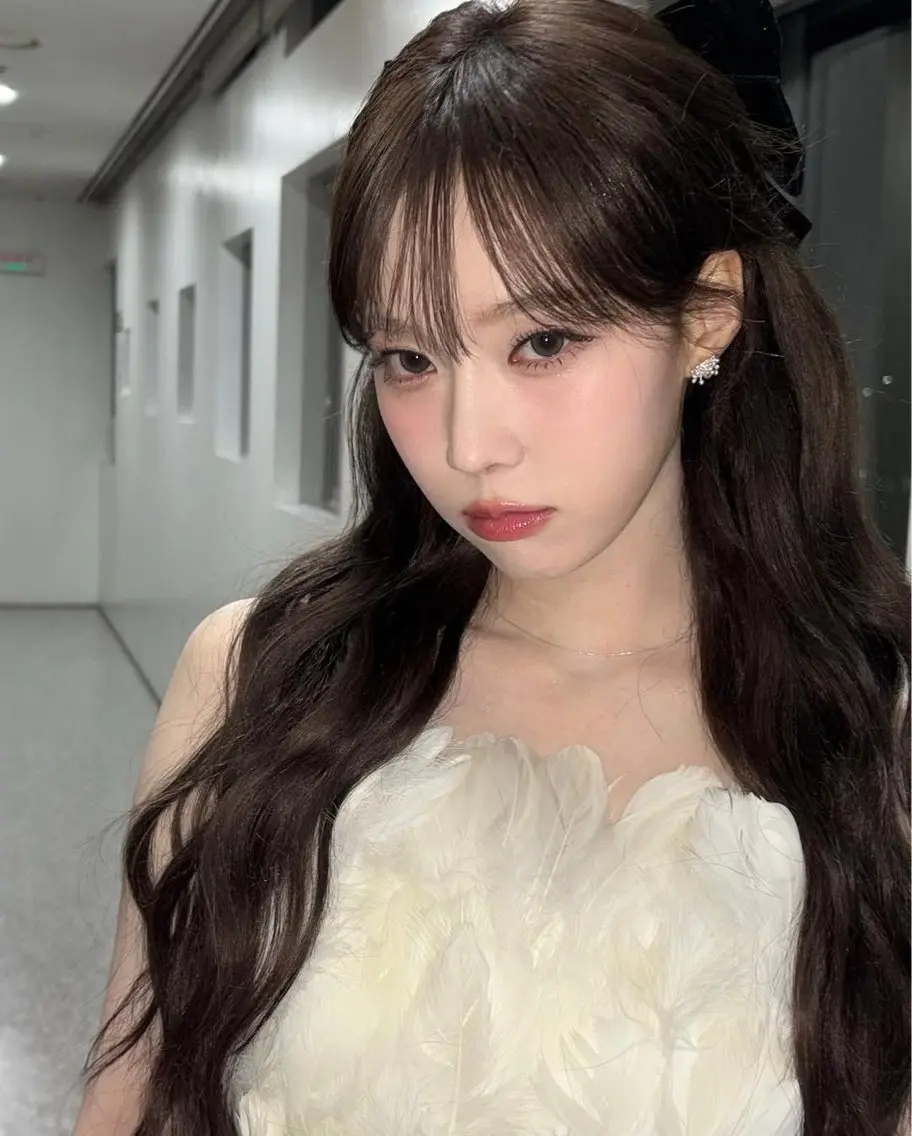 ロング カラー ブラウンカラー カット ヘアカラー トリートメント ひより福岡/韓国ヘア /艶カラー/顔周りのヘアスタイル