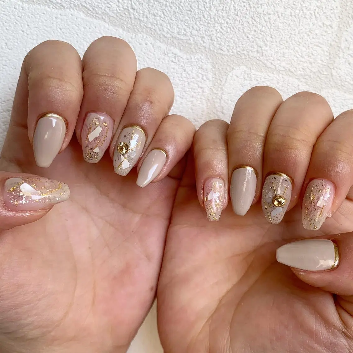 ネイル ゴールド ハンドネイル ハンドケア lylynail YUUKAのネイルデザイン