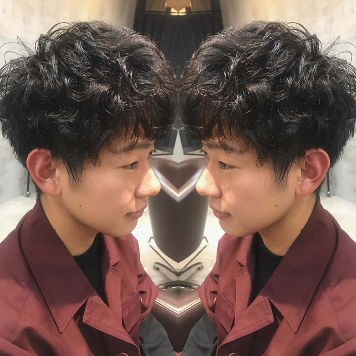 ショート パーマ メンズ 重政 和樹のヘアスタイル