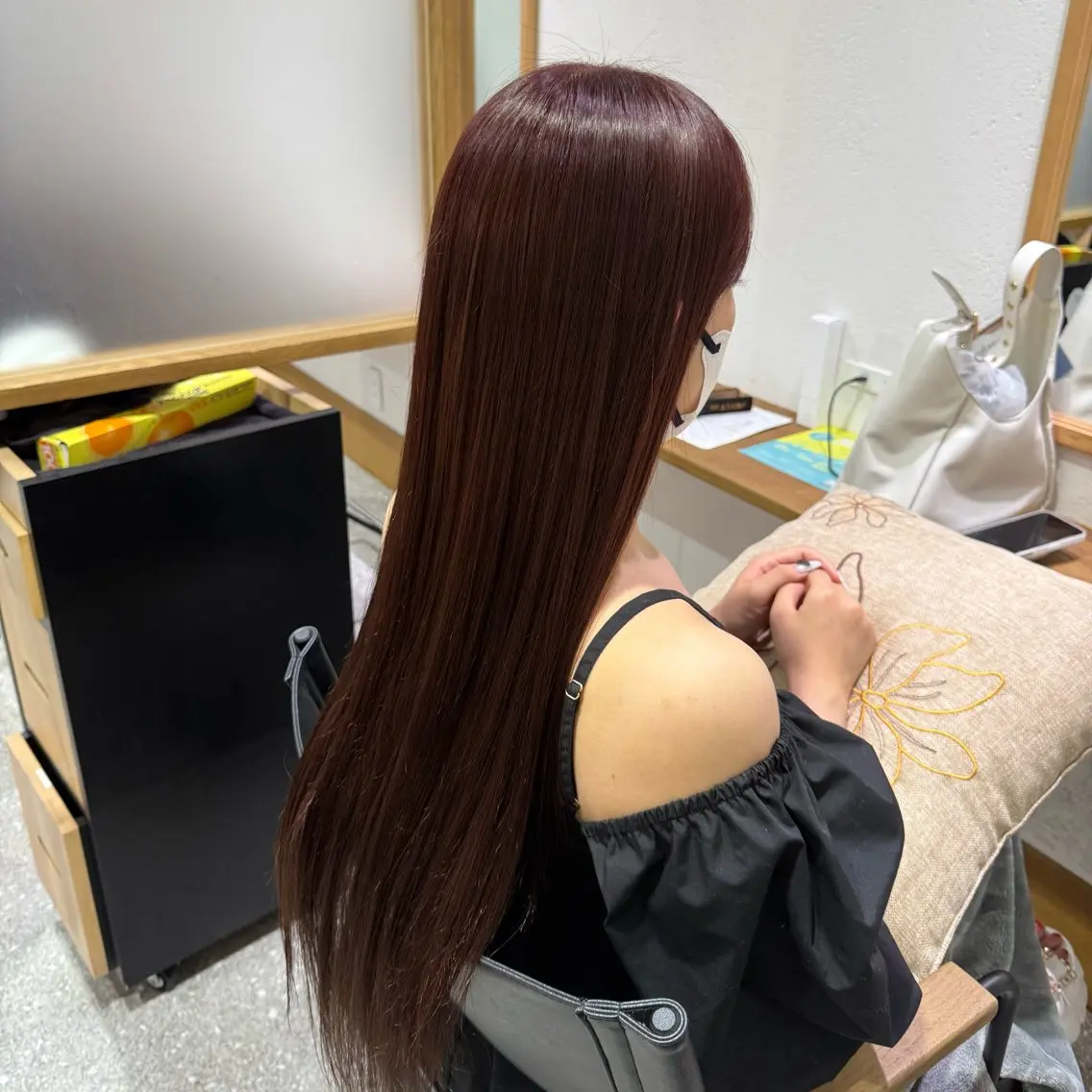 ロング カラー ついざき はるかのヘアスタイル