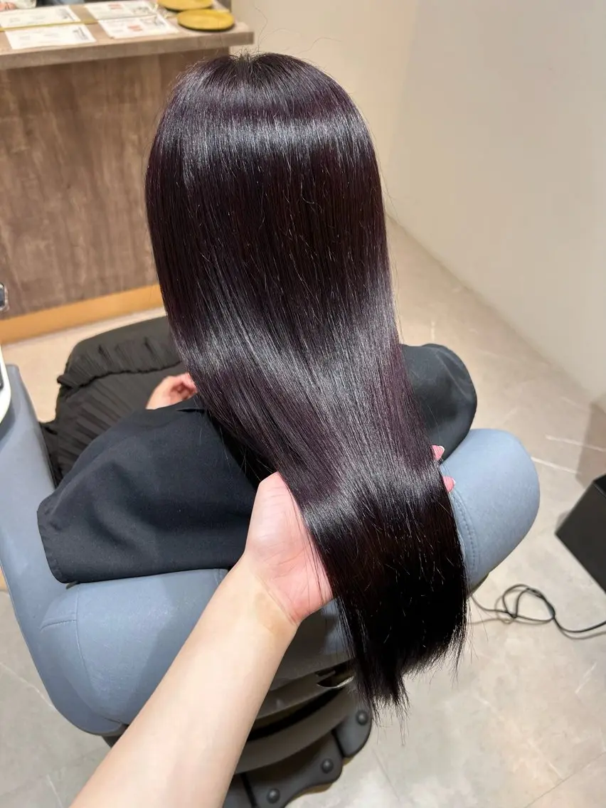 ロング カラー ブリーチ ラベンダーカラー ブリーチなしカラー ヘアカラー ピンクカラー🎀 米津 美佑のヘアスタイル