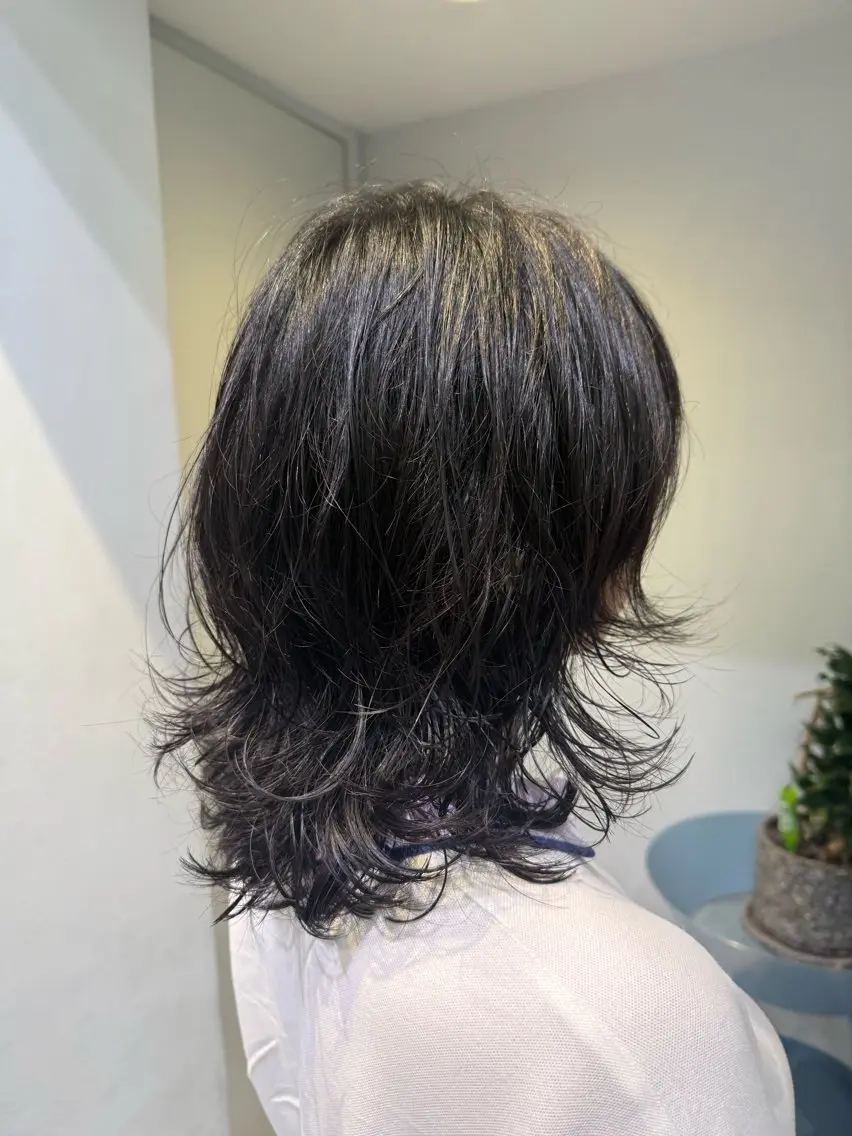 ミディアム ミディアムパーマ パーマ 辻岡 悠稀のヘアスタイル