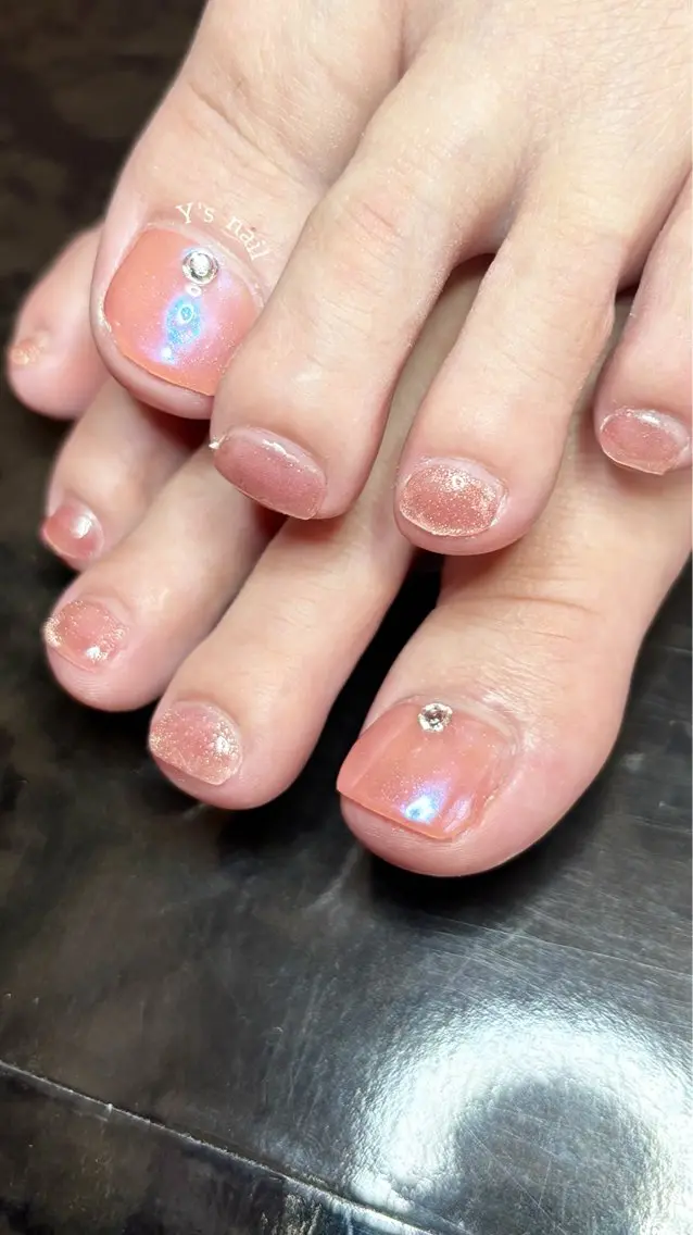 ネイル フットネイル マグネットネイル 手書きが得意🖌️ Y’s  nailのネイルデザイン