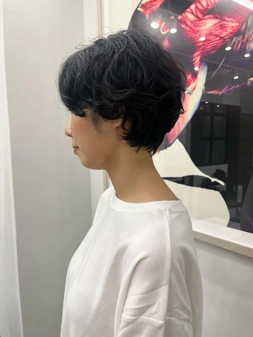 ショート パーマ 門崎未依/レイヤー/ メンズカット🪿🌼のヘアスタイル