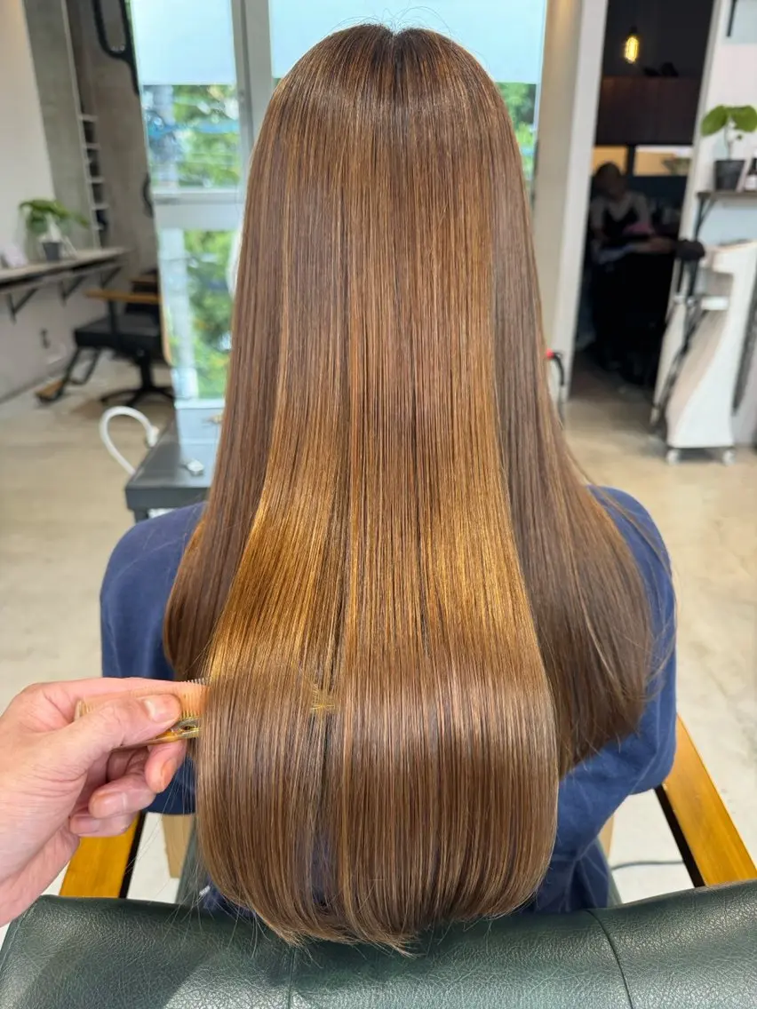 ロング カラー ヘアカラー ダブルカラーが得意 髙木千惺/大須のヘアスタイル