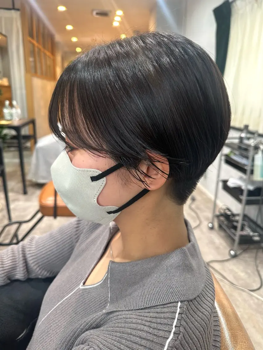 ショート カット ヘアカラー トリートメント 大久保 優香のヘアスタイル