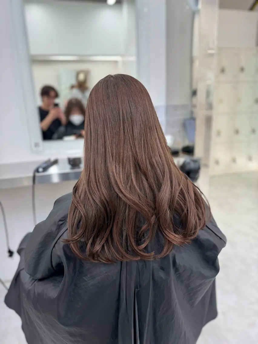 ロング カラー カット ヘアカラー 韓国トレンドカット カラー🤍しゅうじのヘアスタイル