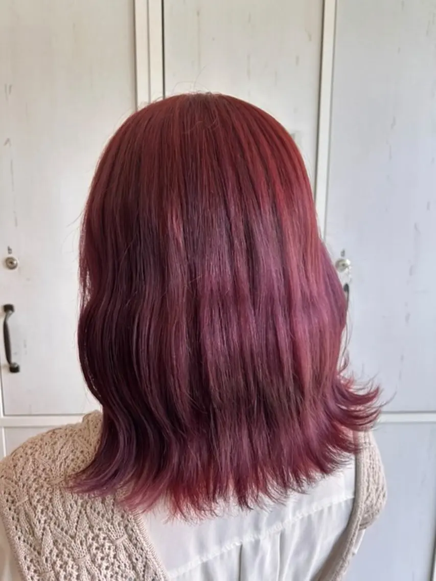 セミロング カラー 永井 里歩のヘアスタイル