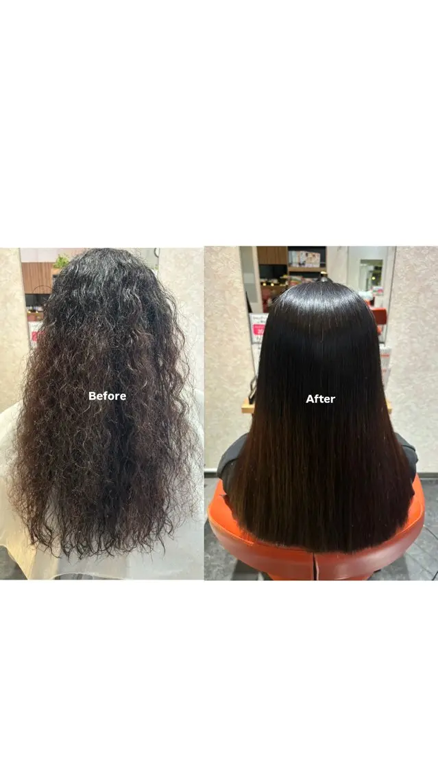 セミロング 髪質改善 カット 縮毛矯正 ヘアギャラリー Mー2北浅井店のヘアスタイル