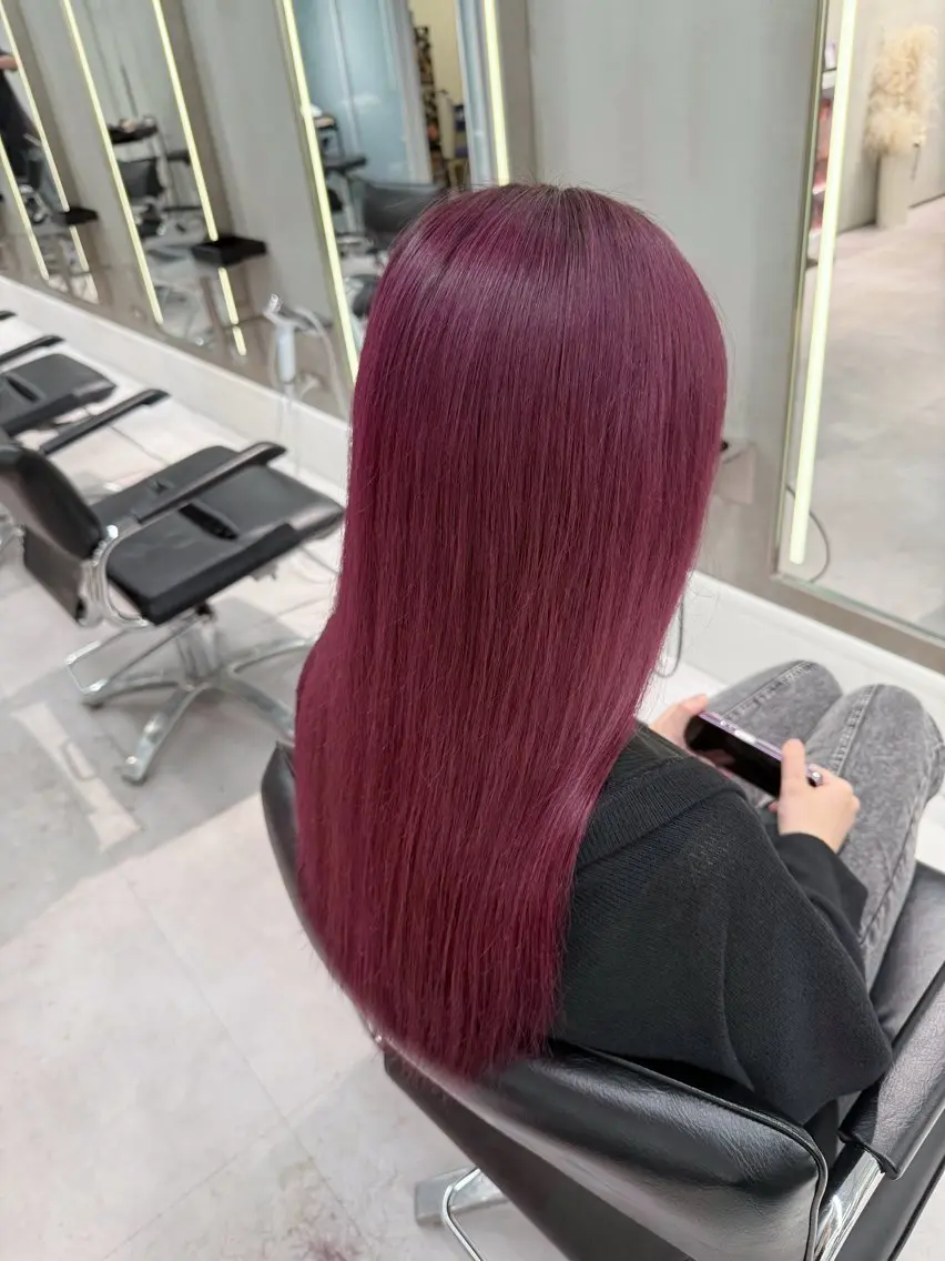 ロング カラー ブリーチ バイオレットカラー ヘアカラー トリートメント 🤍haruna 🤍SUIのヘアスタイル