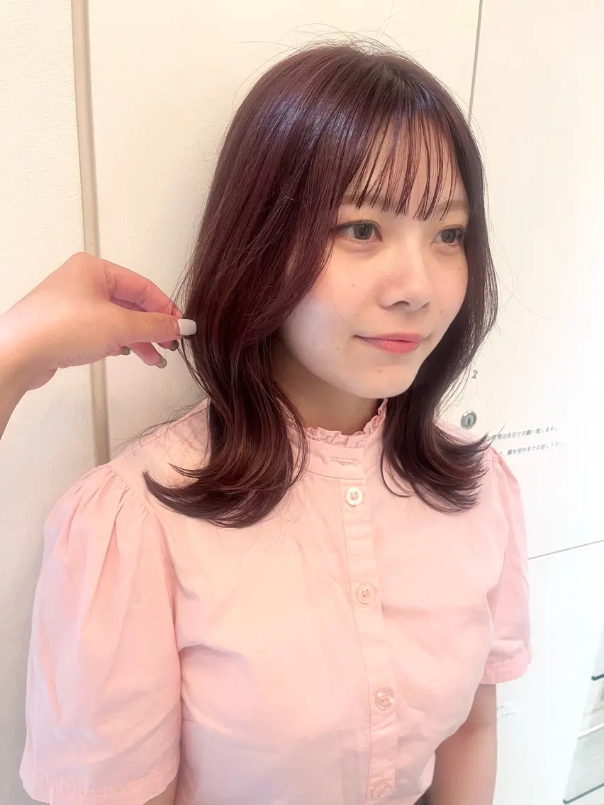 ミディアム カラー カット ヘアカラー 透明感カラー/ レイヤーkotonoのヘアスタイル