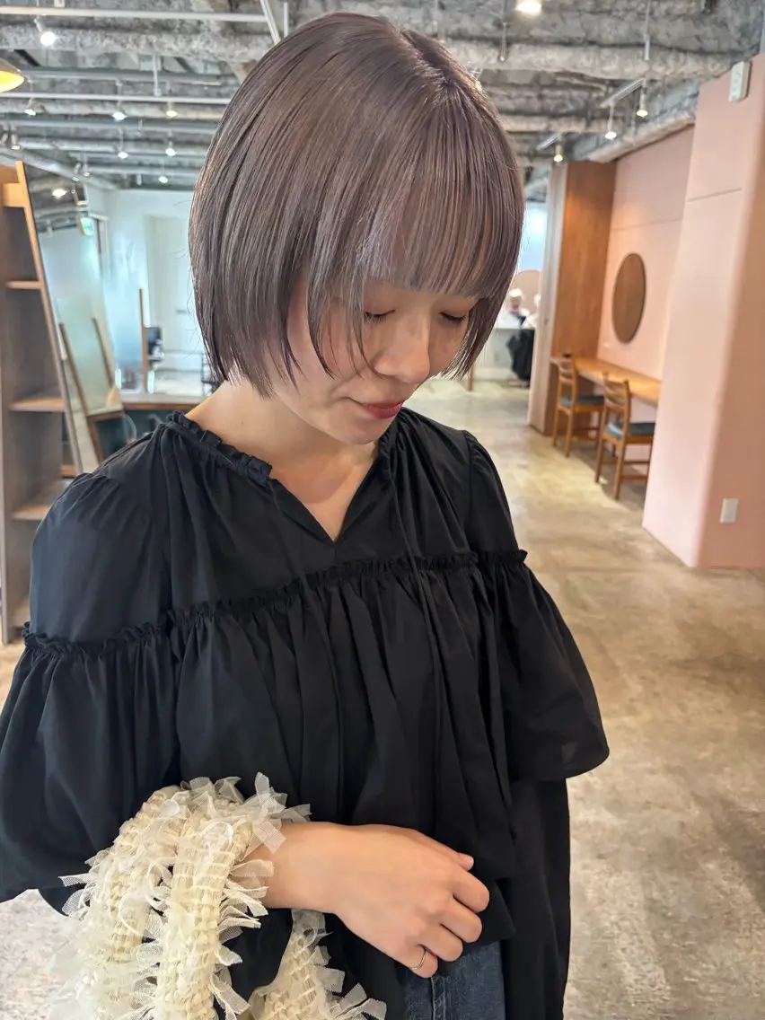 ショート カラー ヘアカラー トリートメント Hayashi Shioriのヘアスタイル