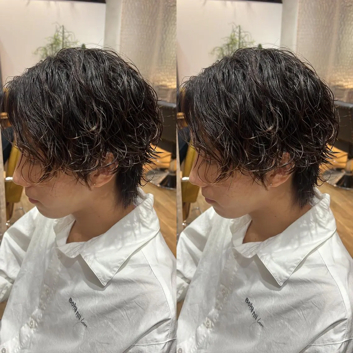 パーマ メンズ カット センターパート ／植田のヘアスタイル