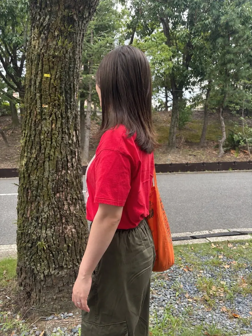 ミディアム カット ヘアカラー トリートメント 安食 友哉のヘアスタイル