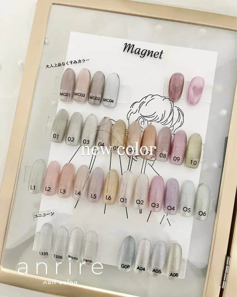 ネイル ジェルネイル マグネットネイル パラジェル ハンドネイル nailsalon anrireのネイルデザイン