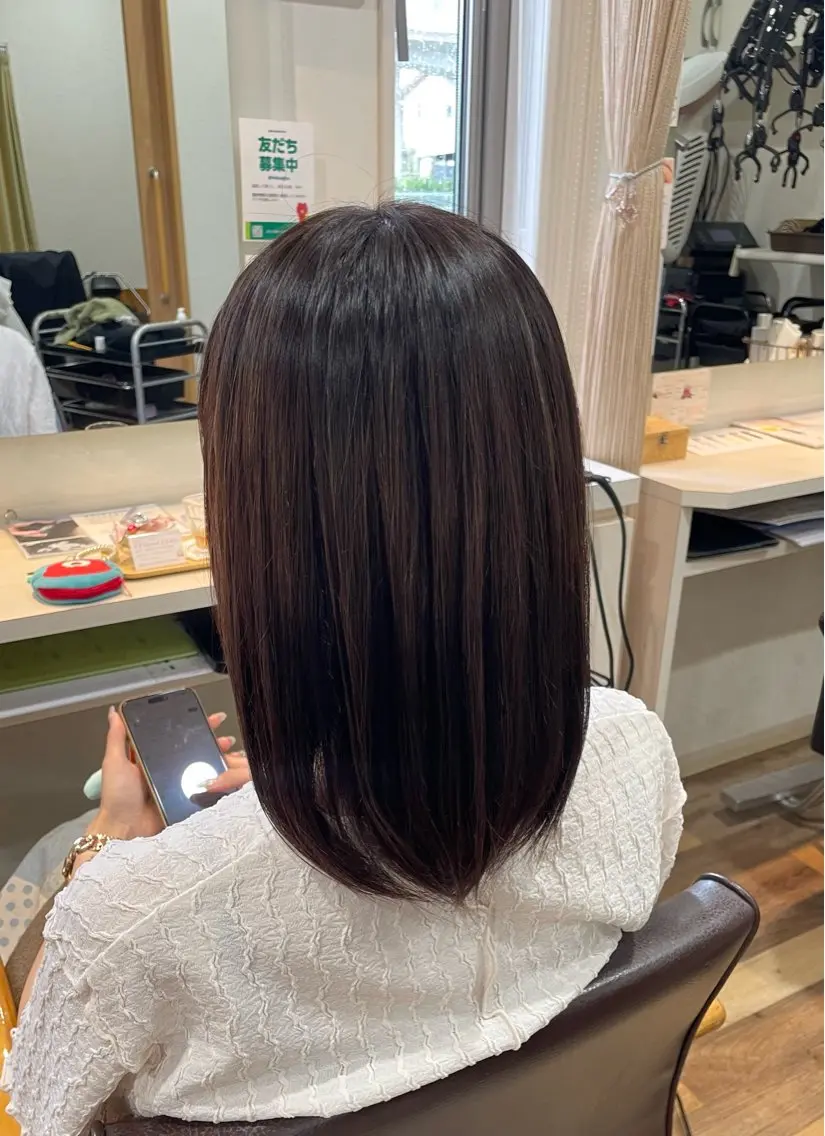 カラー ブリーチ 透明感カラー ハイライトカラー ef 千枝芙貴のヘアスタイル