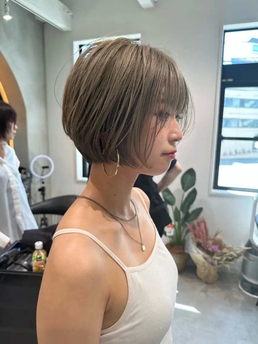 ショート ショートヘア 小顔カット ヘアカラー トリートメント ヘッドスパ 縮毛矯正/レイヤー taiga🐯のヘアスタイル