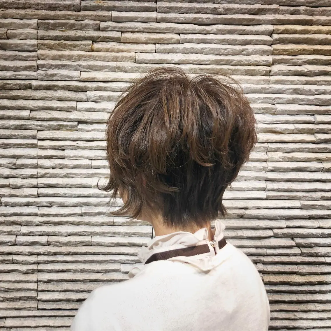 ショート カラー ヘアアレンジ カット 嶋田 ゆきのヘアスタイル