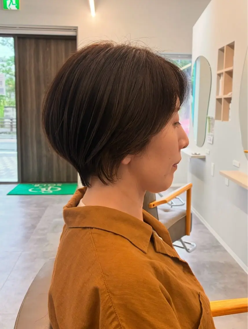 ショート ショートボブ ボブ 顔周りカット ショートヘア 小顔カット カット ヘアカラー 白崎 龍神のヘアスタイル